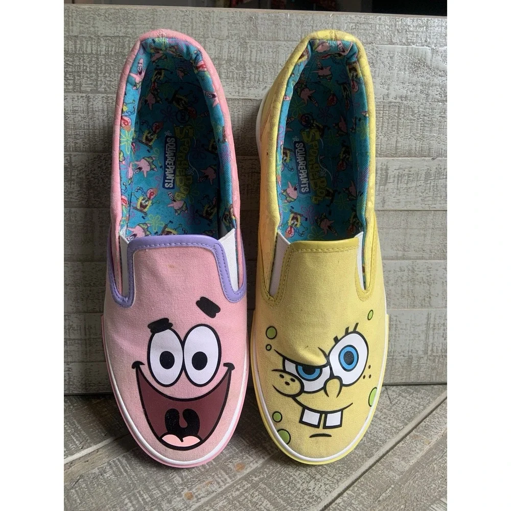 Ground Up Spongebob Squarepants Patrick‎ Slip On Canvas Sneaker Shoes Men's 9